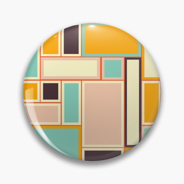 Item preview, Retro Geometric Blocks Pattern designed and sold by TheThreeOFive.