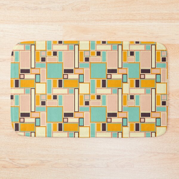 Item preview, Retro Geometric Blocks Pattern designed and sold by TheThreeOFive.