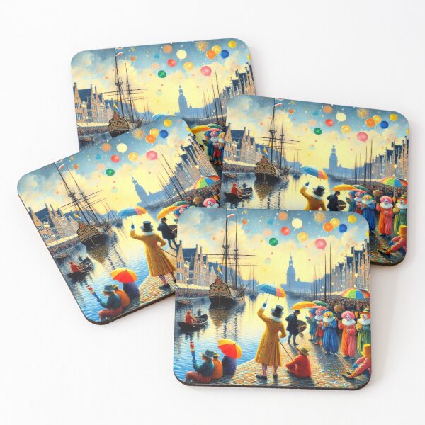 Item preview, Amsterdam Carnival Along the Canal – Surreal Procession of Joy and Memory designed and sold by daweave77.