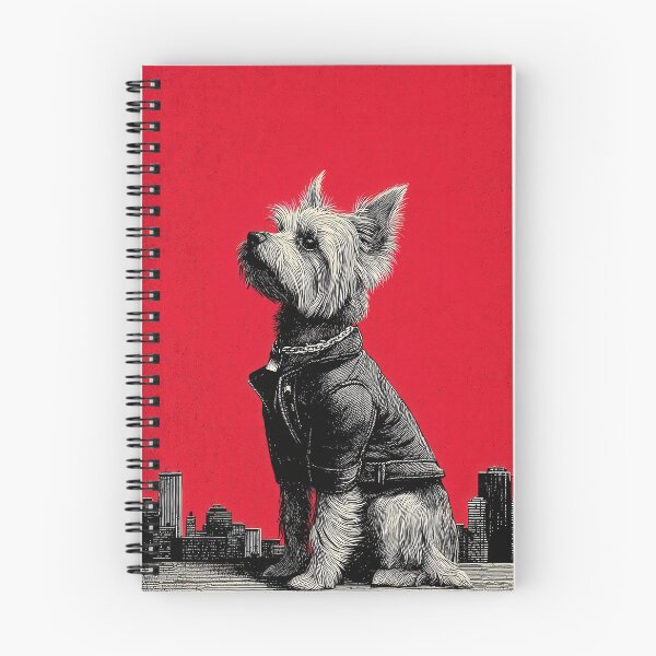 Item preview, Cool Yorkie on Neon City Rooftop designed and sold by Flying Doggo.