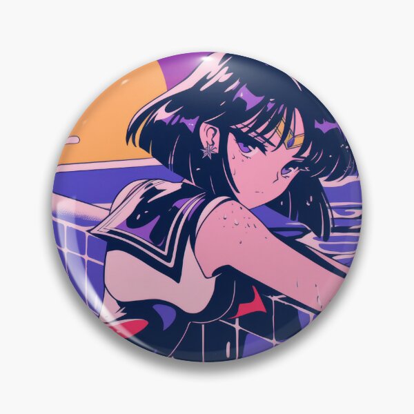 Item preview, Sailor Saturn Retro wave Pool day  designed and sold by AnimeArsenalPrints.