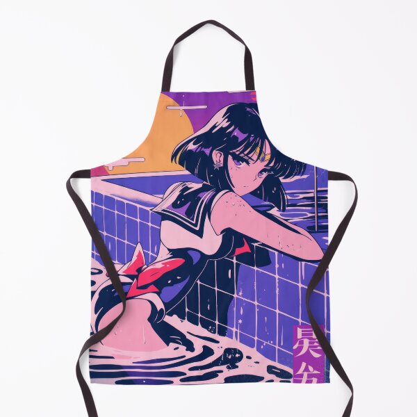 Item preview, Sailor Saturn Retro wave Pool day designed and sold by AnimeArsenalPrints.