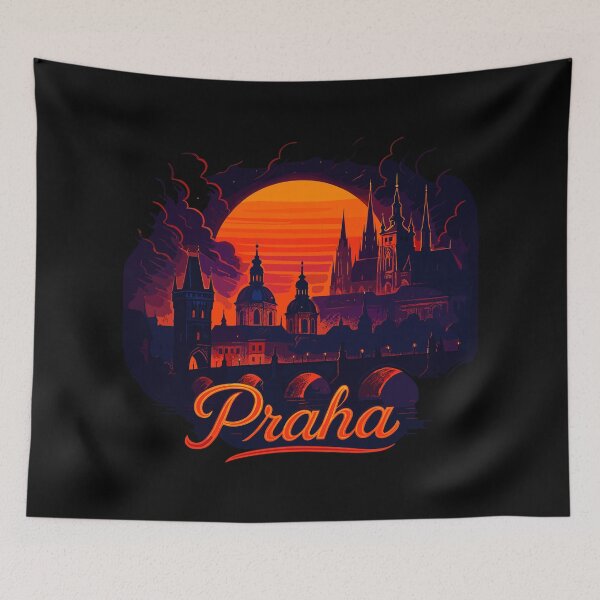Item preview, Prague Praha City Czech Republic Silhouette Gift designed and sold by Pineapple-Tree.