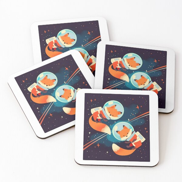 Item preview, Foxes floating in the expanse of space designed and sold by MendaciousMina.