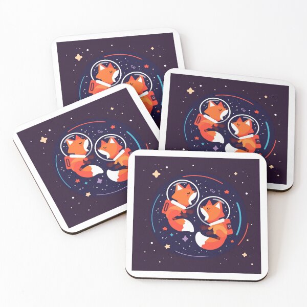 Item preview, Foxes floating in the expanse of space designed and sold by MendaciousMina.