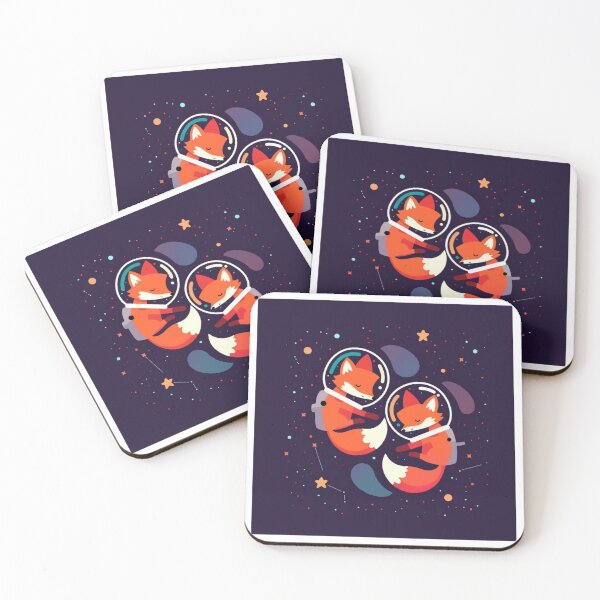 Item preview, Foxes floating in the expanse of space designed and sold by MendaciousMina.