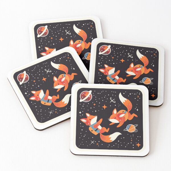 Item preview, Foxes floating in the expanse of space designed and sold by MendaciousMina.