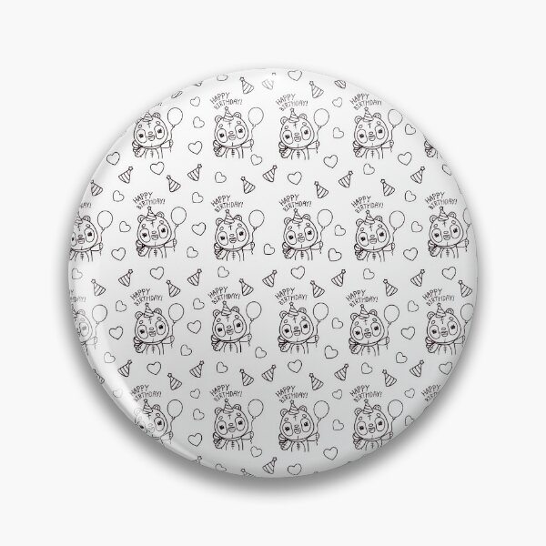 Item preview, Cute Kawaii Panda Birthday Pattern – Party Coloring Page Design designed and sold by IrinaCuteLab.