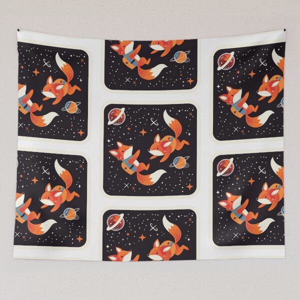 Item preview, Foxes floating in the expanse of space designed and sold by MendaciousMina.