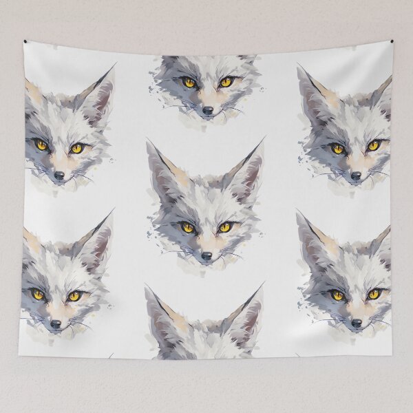 Item preview, White fox with golden eyes designed and sold by MendaciousMina.