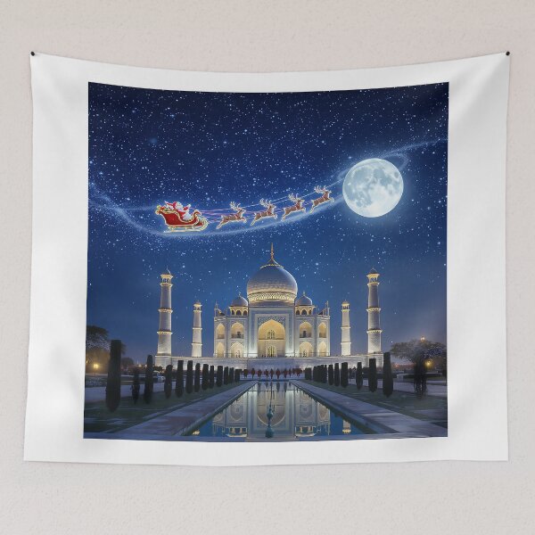 Item preview, Santa’s Sleigh the Taj Mahal India With Full Moon designed and sold by acceleratorhams.