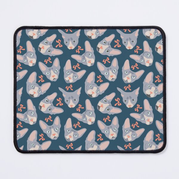 Item preview, Cute sphinx cat faces and bows - pattern designed and sold by Deepness2023.