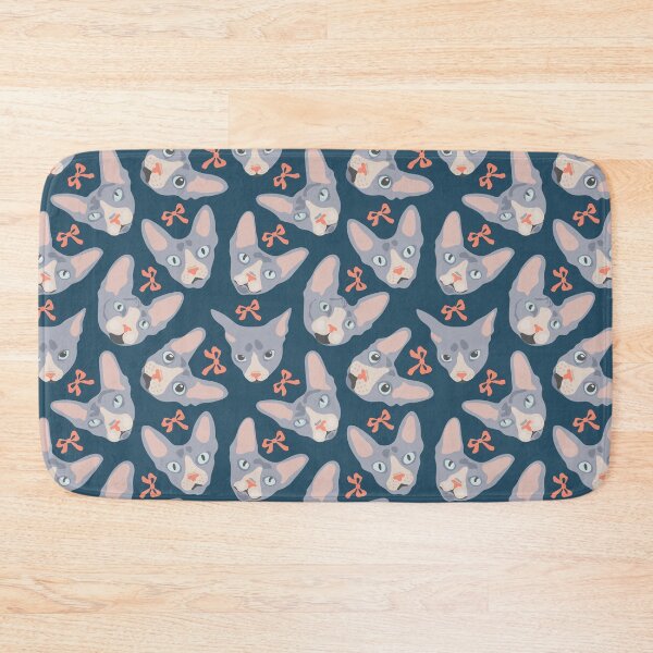 Item preview, Cute sphinx cat faces and bows - pattern designed and sold by Deepness2023.