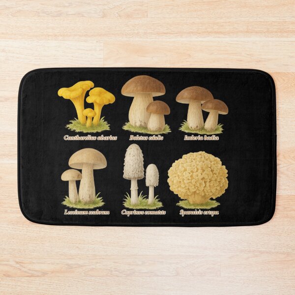 Item preview, Edible Mushrooms- Botanical Watercolor Illustration with Scientific Names designed and sold by RikeSch.