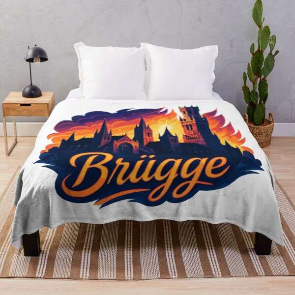 Item preview, Bruges city Belgium sunset evening mood gift designed and sold by Pineapple-Tree.