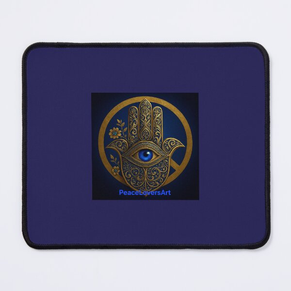 Item preview, Royal Blue and gold Hamsa Hand – Protective Boho Symbol Design designed and sold by PEACELOVERSART.