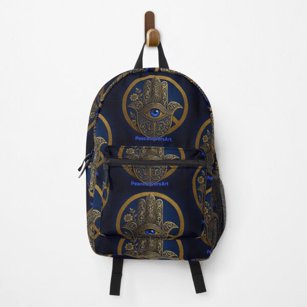 Item preview, Royal Blue and gold Hamsa Hand – Protective Boho Symbol Design designed and sold by PEACELOVERSART.