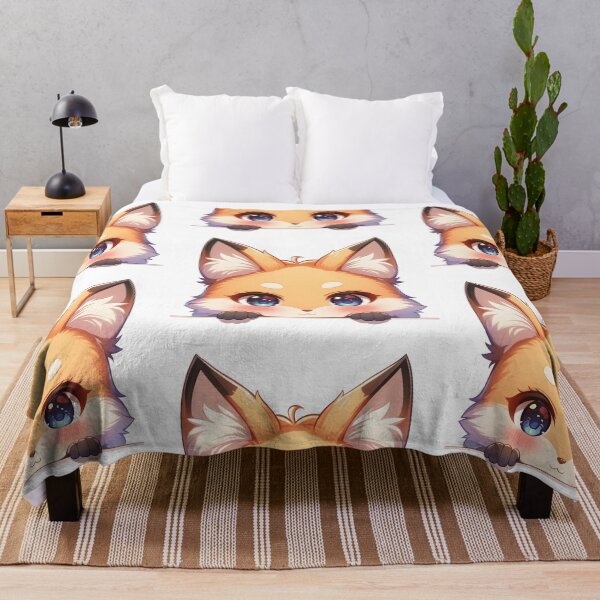 Item preview, Peeping fox with blue eyes designed and sold by MendaciousMina.