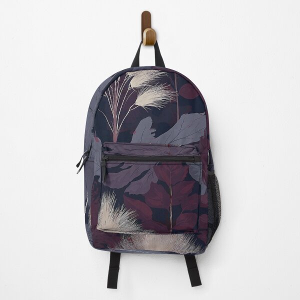 Item preview, Plum & Indigo Botanical Pattern – Moody Berries, Fig Leaves & Pampas Grass designed and sold by Esterlane.