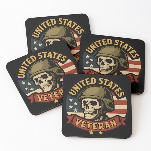 Item preview, US Veteran Skull Patch designed and sold by getpressedshirt.