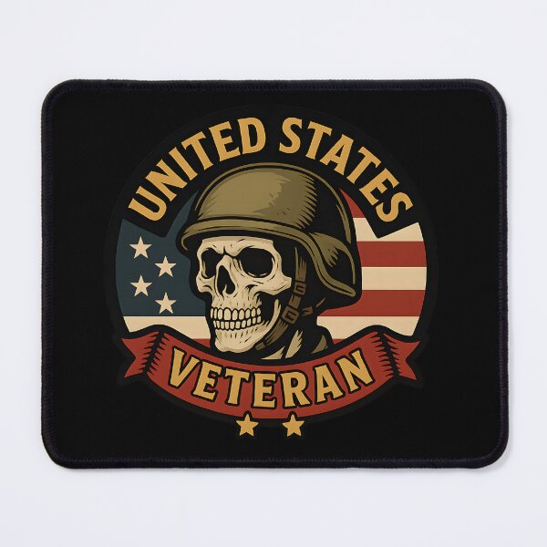 Item preview, US Veteran Skull Patch designed and sold by getpressedshirt.