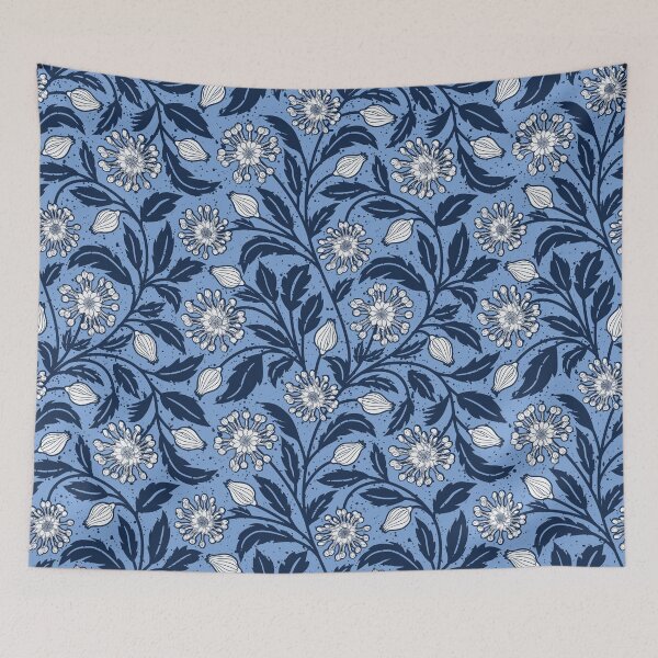 Item preview, Wild Daisies-Blue & White designed and sold by Pamelandia.
