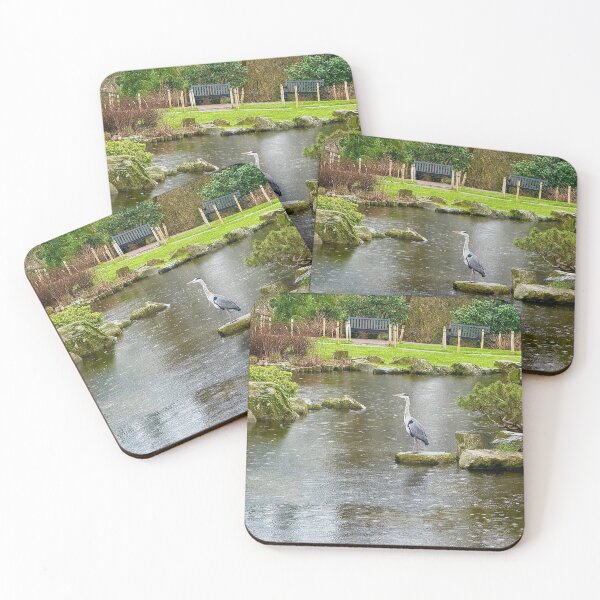 Item preview, Holland Park Heron. London Winter Rainy Day  designed and sold by The Running London Photographer.