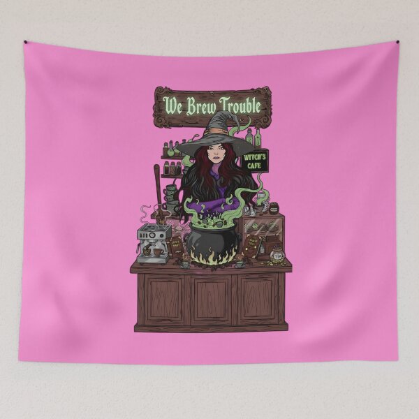 Item preview, We Brew Trouble – Witch’s Cafe designed and sold by SidTastic .