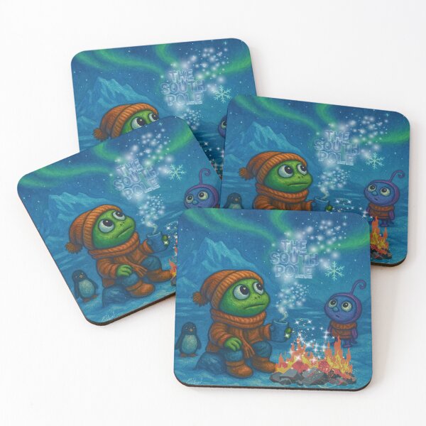 Item preview, Diptych (two-part painting): Antarctic Echoes – The South Pole (left) designed and sold by DadimLovesPunky.