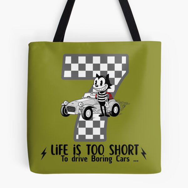 Item preview, LIFE IS TOO SHORT TO DRIVE BORING CARS / Retro Cats designed and sold by Fuel-Shirts.