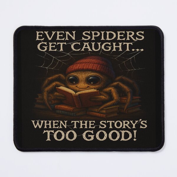 Item preview, Even Spiders Get Caught – Cute Reading Spider Design designed and sold by alizo74.