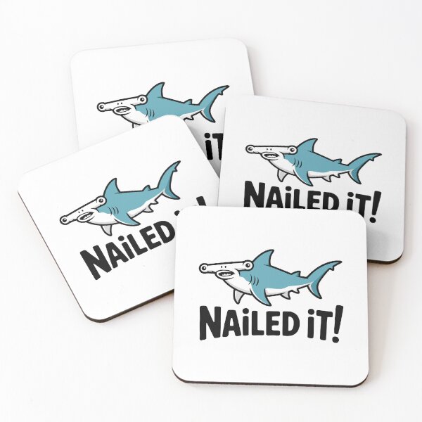 Item preview, Nailed It! Cute Hammerhead Shark Pun designed and sold by PMCreative.