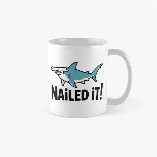 Item preview, Nailed It! Cute Hammerhead Shark Pun designed and sold by PMCreative.