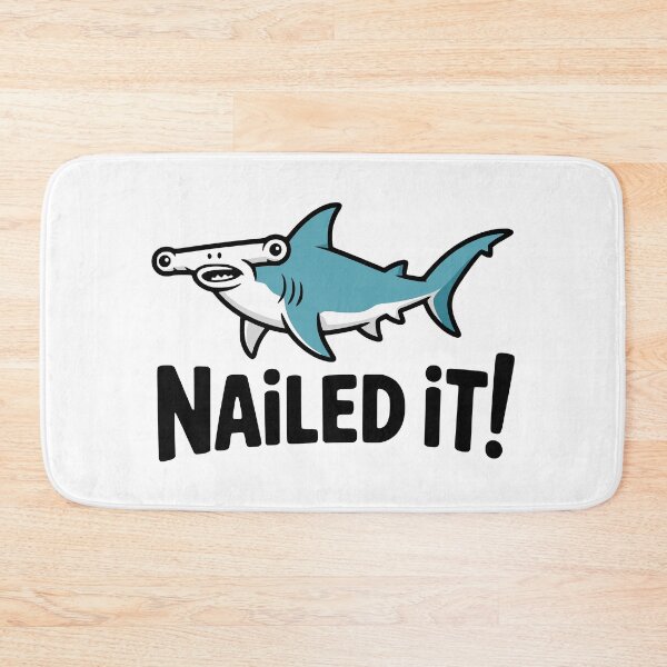 Item preview, Nailed It! Cute Hammerhead Shark Pun designed and sold by PMCreative.