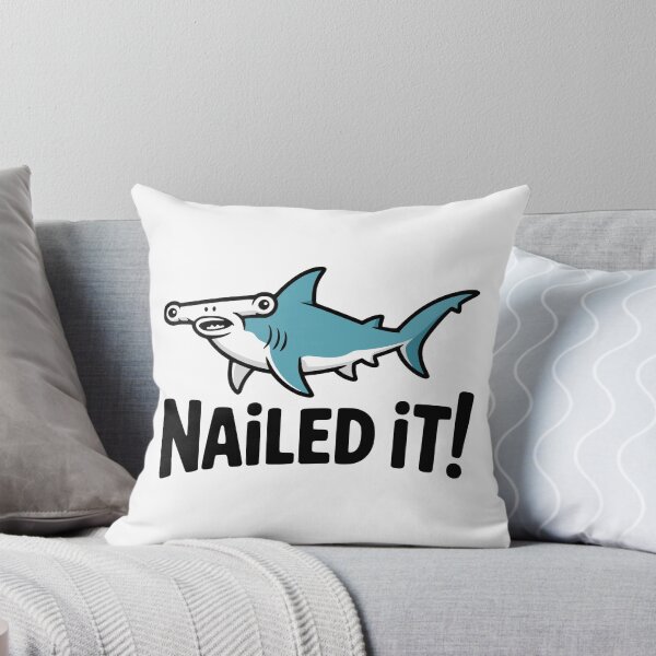 Item preview, Nailed It! Cute Hammerhead Shark Pun designed and sold by PMCreative.