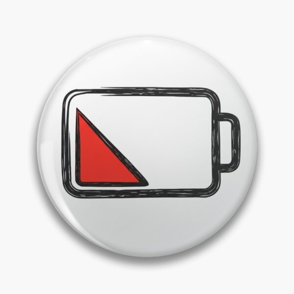 Item preview, Low Battery Icon – Minimalist Hand-Drawn Power Symbol Illustration designed and sold by PixelVibe782.
