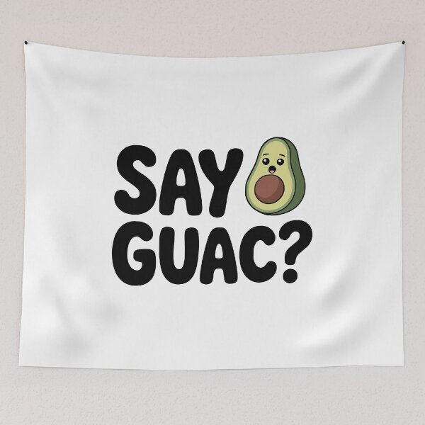 Item preview, Say Guac? Cute Avocado Pun designed and sold by PMCreative.