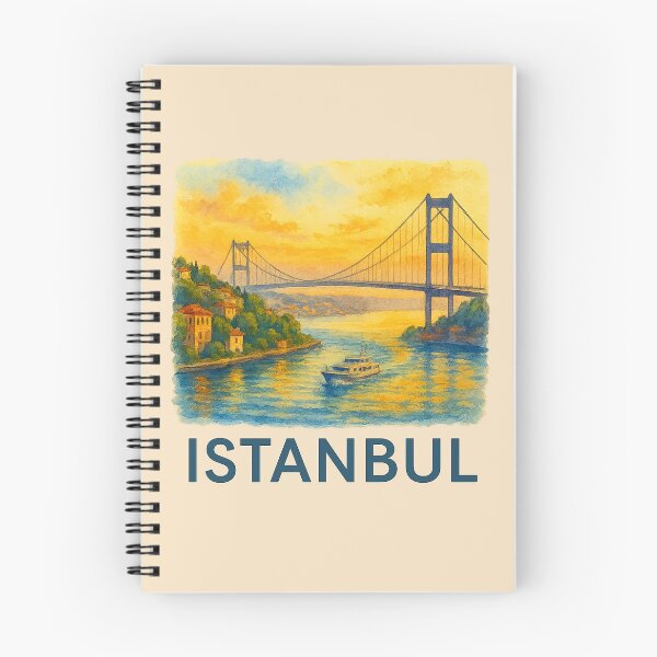 Item preview, Istanbul Bosphorus Watercolor Poster designed and sold by Bratak.