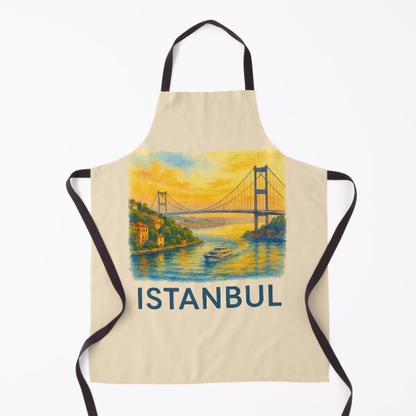Item preview, Istanbul Bosphorus Watercolor Poster designed and sold by Bratak.