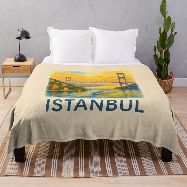 Item preview, Istanbul Bosphorus Watercolor Poster designed and sold by Bratak.