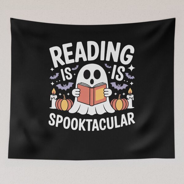 Item preview, Reading Is Spooktacular Funny Ghost Reading Book Halloween designed and sold by Mateusz Majcherek.