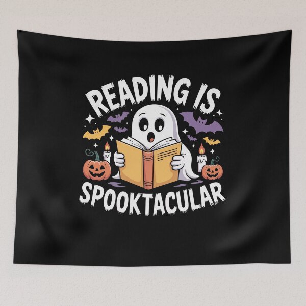 Item preview, Reading Is Spooktacular Funny Ghost Reading Book Halloween designed and sold by Mateusz Majcherek.