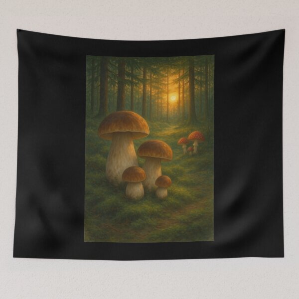 Item preview, Kopie von Edible Mushrooms- Botanical Watercolor Illustration with Scientific Names designed and sold by RikeSch.