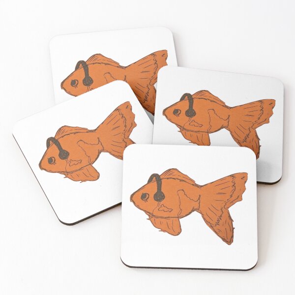 Item preview, fish with headphones designed and sold by DhriegoStudio.