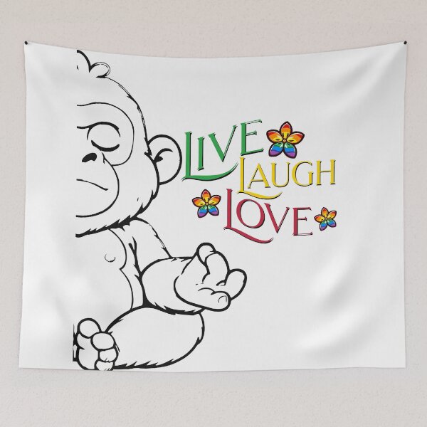 Item preview, "Live Laugh Love – Vibrant Zen Vibes" designed and sold by Velorrae.