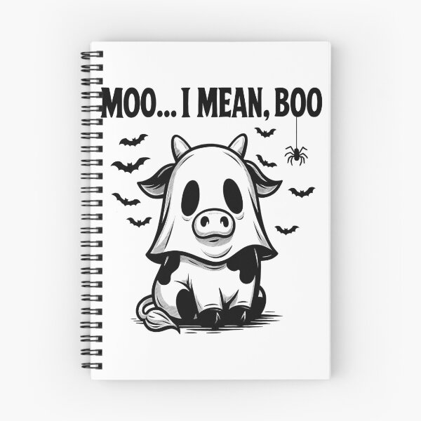 Item preview, Cute Halloween Cow Ghost – “Moo… I Mean, Boo” Comic Art designed and sold by DariusZD.