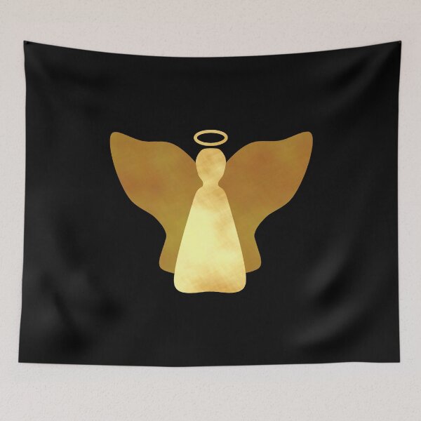 Item preview, Golden Angel on black - Calm, Sensory-Friendly designed and sold by CreaTwinkles.