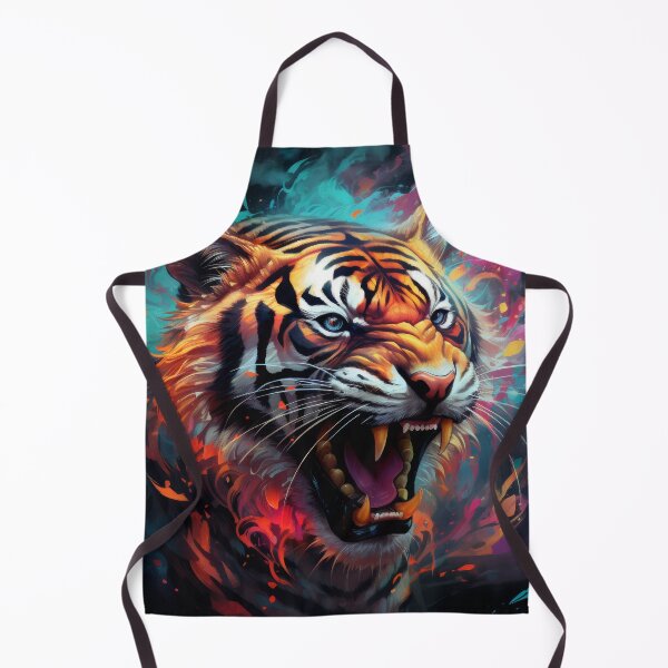 Item preview, Roaring Fire Tiger in Neon Smoke designed and sold by Daagath.