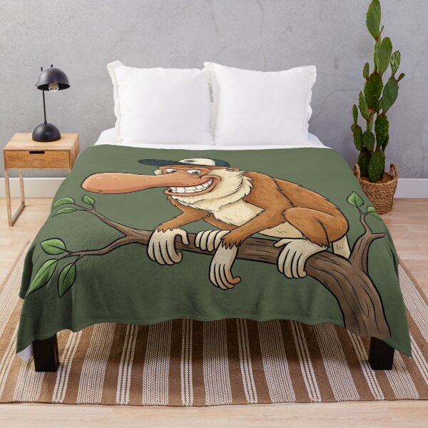 Item preview, Funny Proboscis Monkey Wearing a Hat | Cute Big Nose Cartoon Meme designed and sold by Wild-way Art.