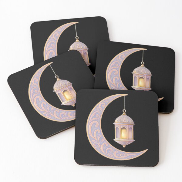 Item preview, Islamic Crescent Moon and Lantern Art | Ramadan & Eid Decoration Design designed and sold by D-Islamic.